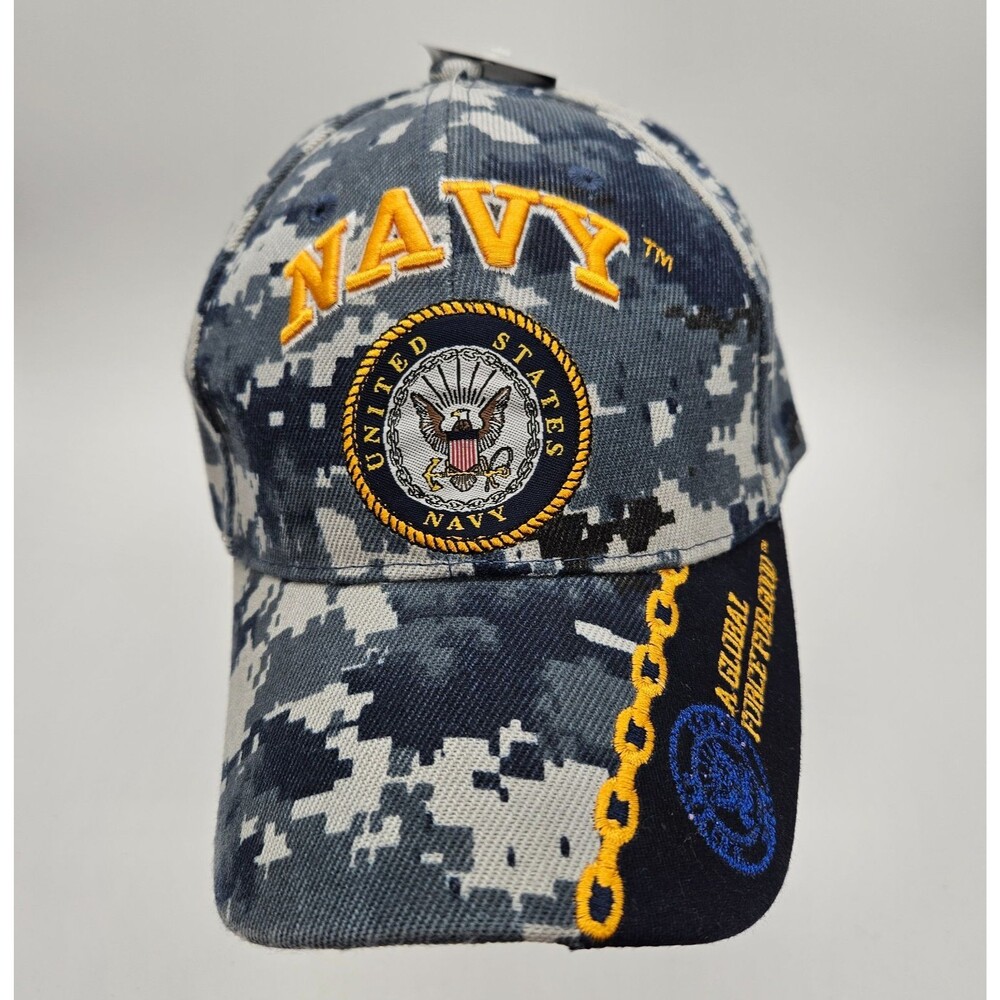 USN A Global Force For Good ACU Camo Blue Hat OFFICIALLY LICENSED US NAVY NWT